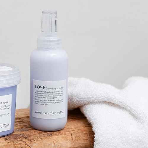 Davines LOVE Smoothing Perfector, Thermal Serum For Coarse Or Frizzy Hair, Tame And Nourish, 5.07 fl. oz.