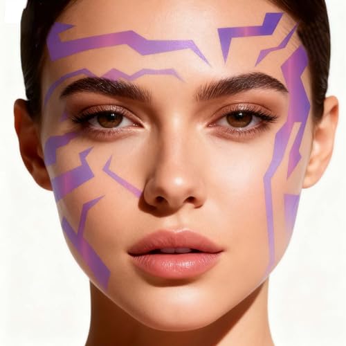 Purple Demon Hunter Temporary Tattoos - Waterproof (5 PCS)