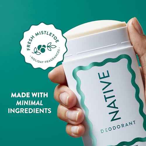 Native Deodorant, Holiday Edition, Fresh Mistletoe Scent, Contains Naturally Derived Ingredients, 72 Hour Odor Control | Deodorant for Women and Men, Aluminum Free with Baking Soda