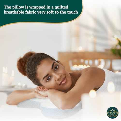 EASY SPA Massage Table Breast Pillow, Massage Table Pillow, Wedge Cushion,Bust Sizes(AA-C), Prone Pillow for After Breast Surgery