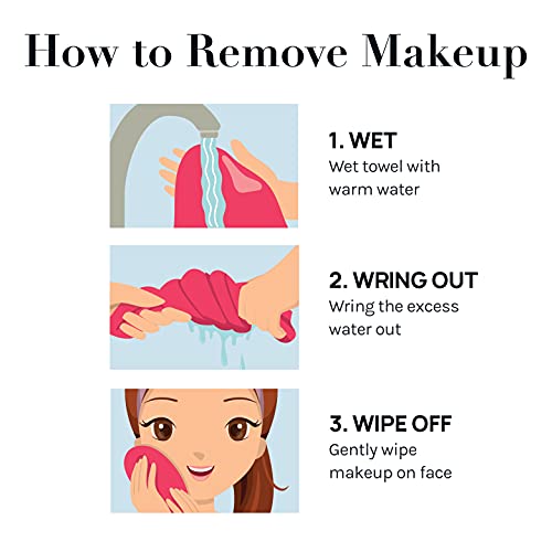 AOA Studio Microfiber Face Cloth Makeup Erase Remover Face Towels Reusable Microfiber Cleansing Towel Remove Makeup with Water7.8" X 6.2", All Skin type and Even Sensitive Skin (8 packs)
