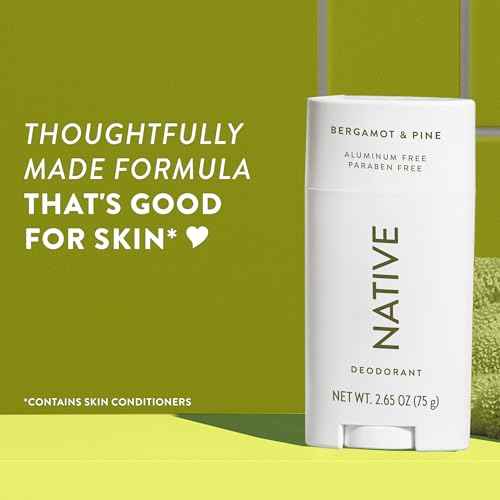 Native Deodorant Contains Naturally Derived Ingredients, 72 Hour Odor Control | Seasonal Scents for Women and Men, Aluminum Free with Baking Soda, Coconut Oil & Shea Butter | Bergamot & Pine