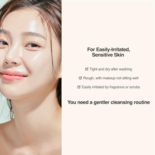PH Balancing PHA Cleansing Foam - Korean Face Wash for Sensitive Skin, Gentle Hydrating Facial Cleanser, Exfoliating Skin care, 4.4 Fl Oz (130ml)