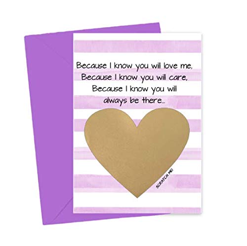 Will You Be My Godmother Poem Scratch Off Card, Because I Know You Love Me Godmother Proposal Card, For Aunt, Best Friend from Niece Nephew (Because I know Godmother)