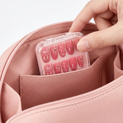 Jucoan 32 Pack Press On Nail Storage Boxes with 120 Adhesive Tapes