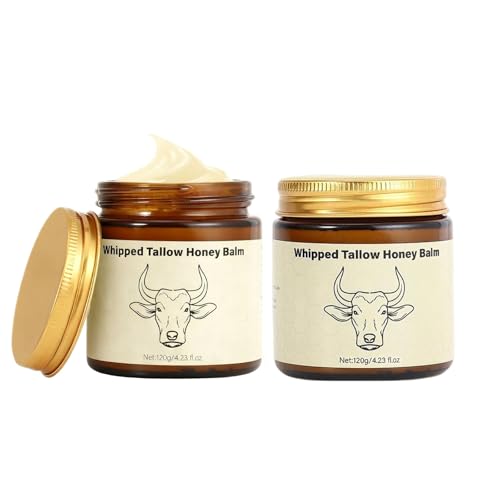 Beef Tallow for Skin - Whipped Moisturizer Balm, Natural Hydrating Cream for Face & Body, Relief for Dry & Sensitive Skin, Tallow Honey Balm (2)