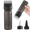 Hair Dye & Oil Applicator Bottle with Dual Caps - Black, 1 Pack - Reusable & Precise