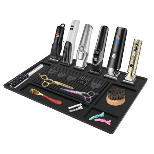 Magnetic Barber Mat for Clippers - 6 Magnets Tool Organizer