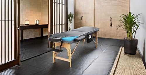 Memory Foam Massage Table 72" Portable Foldable Adjustable Height