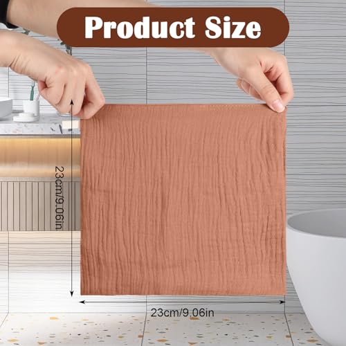 4 Pack Face Cloths Makeup Remover Cloths Soft Wash Cloth Absorbent Muslin Washcloths Breathable Reusable Facial Towels for Skin Care Daily Cleansing Travel Women Men Adults