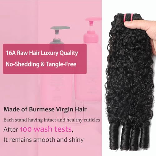 Burmese Curly Human Hair Bundles 16-22 Inch 100% Virgin Remy