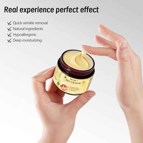 Bee Venom Skin Treatment Cream, Bee Venom Comprehensive Cream, Face lifting and firming, Effective In Reducing Skin Blemishes, Gentle and Non-irritating, Suitable For All Parts 2.1 Ounce (Pack of 1)