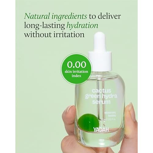 YADAH Cactus Green Hydra Serum (1.01fl oz) - Hydration, Oil-Moisture Balance, Strengthen Skin Barrier. Niacinamide, Adenosine.