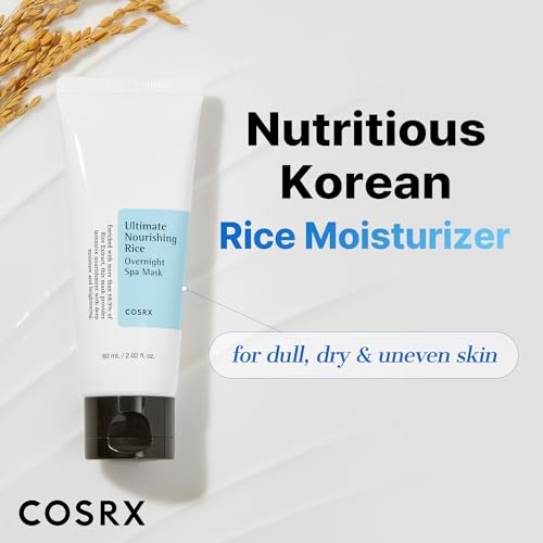 COSRX Ultimate Nourishing Rice Overnight Spa Mask, 60ml / 2.02 fl.oz | Rice Extract 68% and Niacinamide 2%, Korean Skin Care, Animal Testing Free