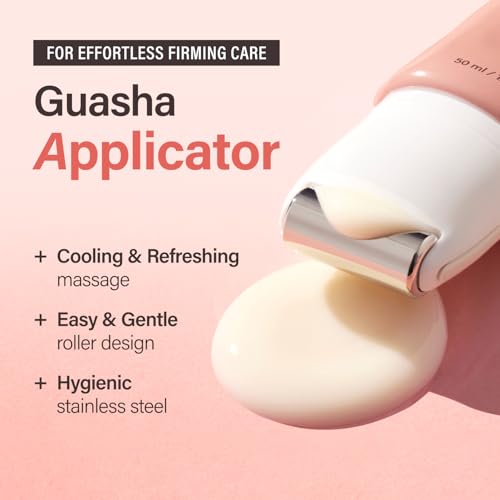 VLUE Retinol Guasha Neck Firming Cream - Anti-Aging Collagen & Fig Extract Moisturizer for Wrinkles & Sagging Skin, Hydrating & Lifting Neck & D?collet? Serum, Korean Skincare, 1.69 fl. oz.