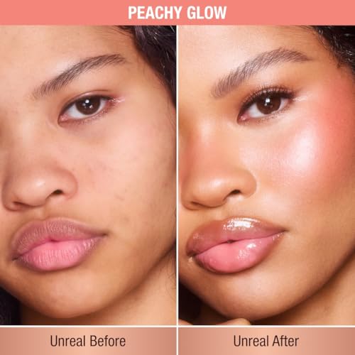 Charlotte Tilbury Peachy Glow Unreal Healthy Glow Blush Stick - Buildable Cream Makeup with Hydrating Skincare Infusion - Luminous Finish