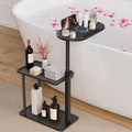 Bamboo Bathtub Tray Table with 3-Tier Storage