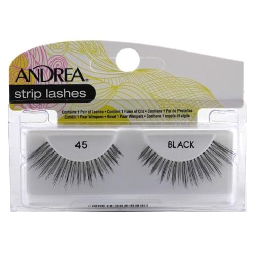 Andrea Lashes Strip Style 45 Black (6 Pack)