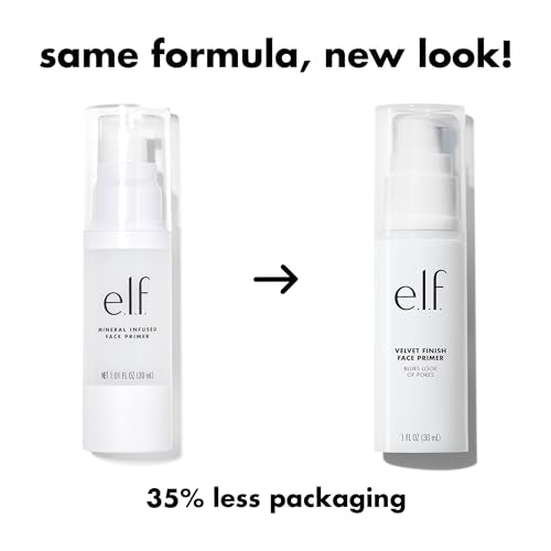 e.l.f. Mineral Infused Face Primer - Smooth Base, Fills Fine Lines