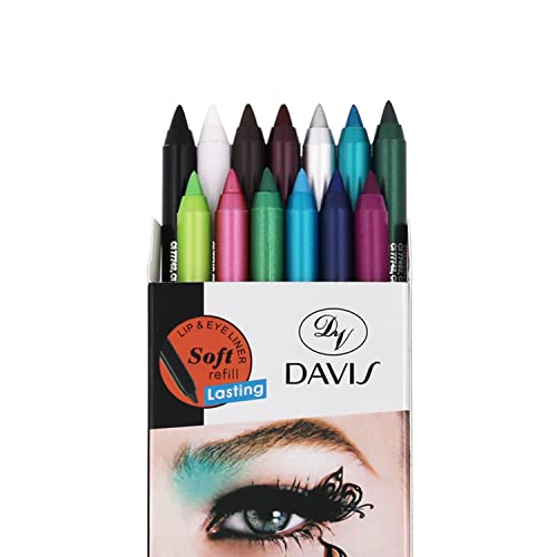 13-Color Eyeliner Pencil Set - Matte & Glitter Eye Makeup