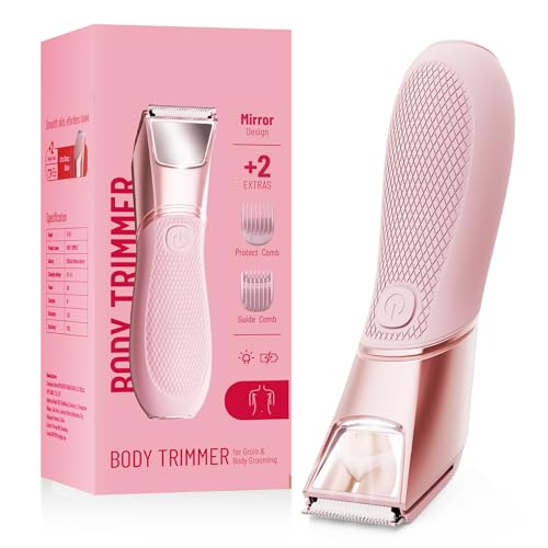 Rechargeable Bikini Trimmer for Women with Mirror & LED Light
