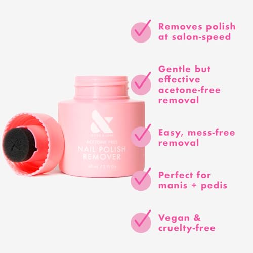 Olive & June Acetone-Free Nail Polish Remover Pot - Sponge Top, 70ml