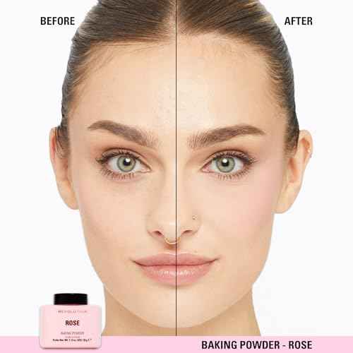 Revolution Beauty London, Loose Baking Powder, Makeup Setting Powder, Long-Lasting Coverage, Mattifies & Reduces Shine, Rose, 1.12 oz