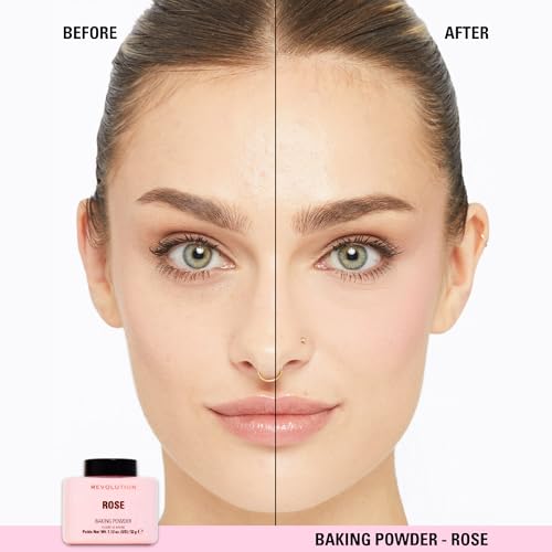 Revolution Beauty Loose Baking Powder, Rose – Setting & Mattifying