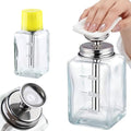 6oz Glass Push Down Pump Dispenser Bottle – Clear Refillable