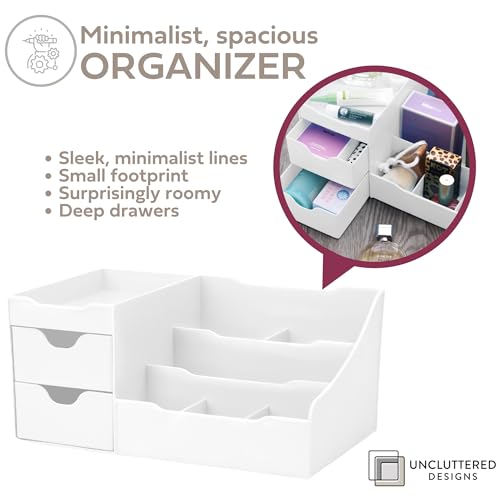 Large Makeup Organizer with Drawers - Countertop Beauty Storage