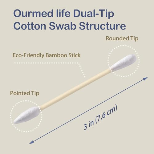 Biodegradable Cotton Swabs - Double-Tipped Bamboo & Cotton (1000 Ct)
