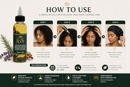 Rosemary Hair Growth Oil with Biotin & Castor Oil – 120ml