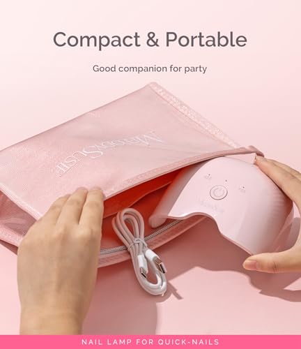 MelodySusie Pink UV LED Nail Lamp for Half-Cured Gel - Compact & Portable