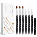 MelodySusie 6-Piece Nail Art Brush Set for DIY Nail Designs