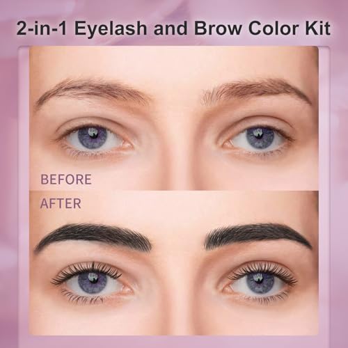 Black Eyelash & Eyebrow Color Kit - 7ml, Professional Results