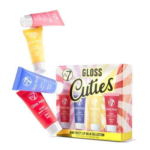 W7 Gloss Cuties - Mini Fruity Lip Balm Collection - Hydrating & Tinted Lip Balms - Stocking Stuffer