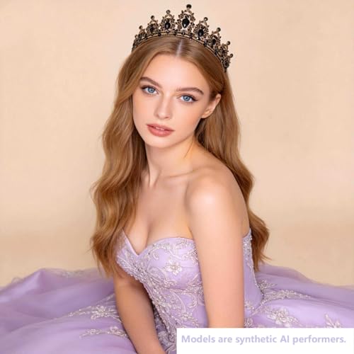 Kamirola Queen Crown and Tiara with Crystals - Bridal & Party Headband