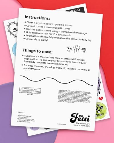 Emo Temporary Tattoos - 54 Styles | Waterproof Party Favors