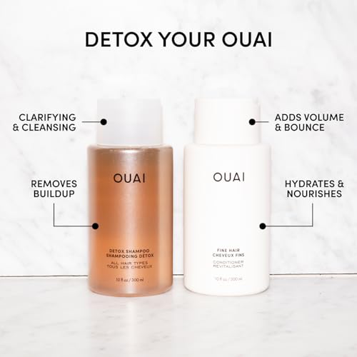 OUAI Detox & Fine Hair Shampoo Conditioner Bundle