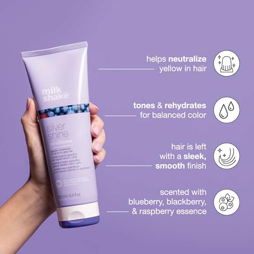 milk_shake Silver Shine Purple Conditioner for Blonde Hair - Blonde Toner for Brassy Hair
