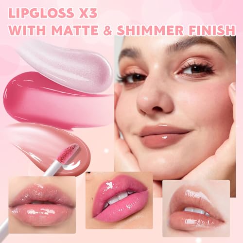 Color Nymph Makeup Sets for Women Teen Girls with 2-in-1 Travel Handbag, All In One Makeup Kits Full Kit Includes Eyeshadow Lipgloss Eyebrow Powder Highlighter Blush Mascara Eyeliner Lipliner & Puff