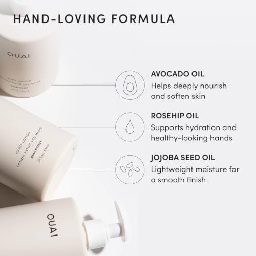 OUAI Hydrating Hand Lotion with Avocado & Rosehip Oil (16 fl oz)