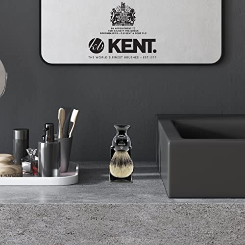 KENT VSB2 Large Black Plastic Shaving Brush Stand for Hang Drying your Shave Brush. Essential Part of Any Men's Shaving Kit, Extends Natural Bristle Brushs Life