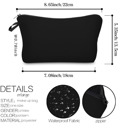 Deanfun Small Makeup Bag, Waterproof Cosmetic Pouch 8.65x5.35in