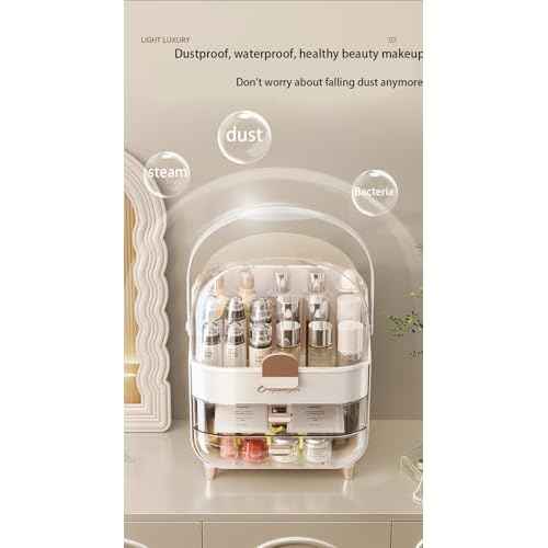 Makeup and Skincare Organizer with Multiple Compartment - Stylish & Portable Makeup Organizer Box ? Perfect Skin Care Holder for Vanity, Desk, & Bathroom - Ideal for Lipsticks, Brushes, & More