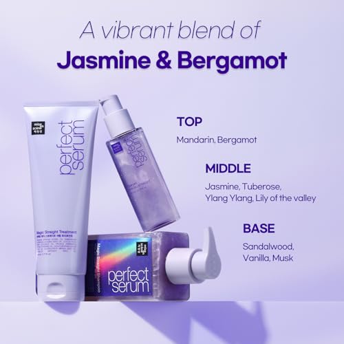 Mise En Scene Perfect Serum Magic Straight Shampoo - Anti-Frizz & Heat Protectant 17.92 Fl Oz