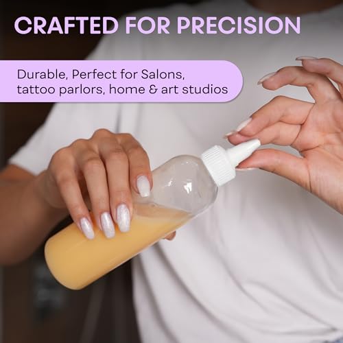 8 oz Clear Squeeze Bottles with Twist Cap (Pack of 3)