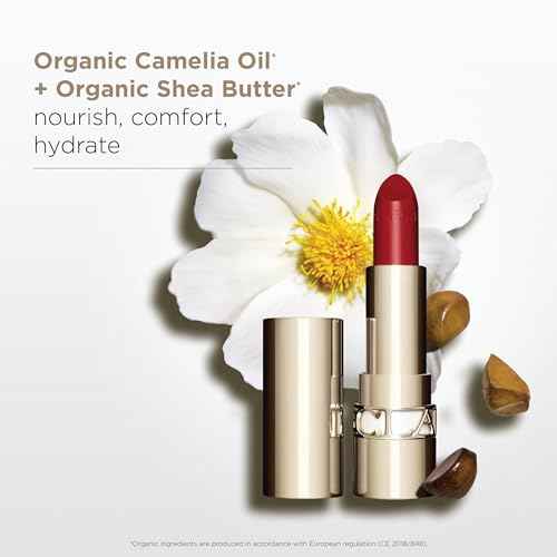 Clarins Joli Rouge Lipstick | Long Lasting, Satin Finish | Hydrating, Nourishing and Lightweight | All Skin Types | 0.1 Ounces