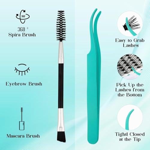 GEMERRY 80P Beginner Lash Extension Kit 10-18mm with 280 Clusters & Glue
