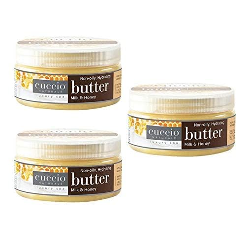 Cuccio Naturale Milk & Honey Butter Blend Lotion ? Ultra-Hydrating, Non-Greasy Moisturizer for Hands, Feet, & Body ? 24-Hour Time-Release Formula, 8 oz (Pack of 3)